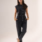 Cora Sleeveless Jumpsuit In Black Wash