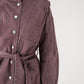 Cora Tie Waist Jacket In Prune