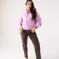 Cora Zip Front Jacket In Lilac