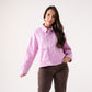 Cora Zip Front Jacket In Lilac