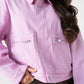Cora Zip Front Jacket In Lilac
