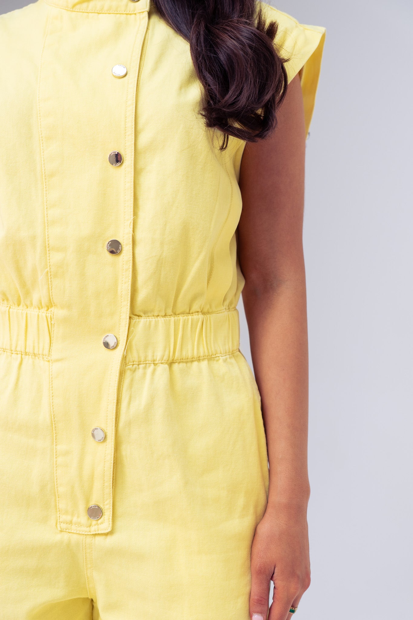 Cora Sleeveless Jumpsuit In Yellow