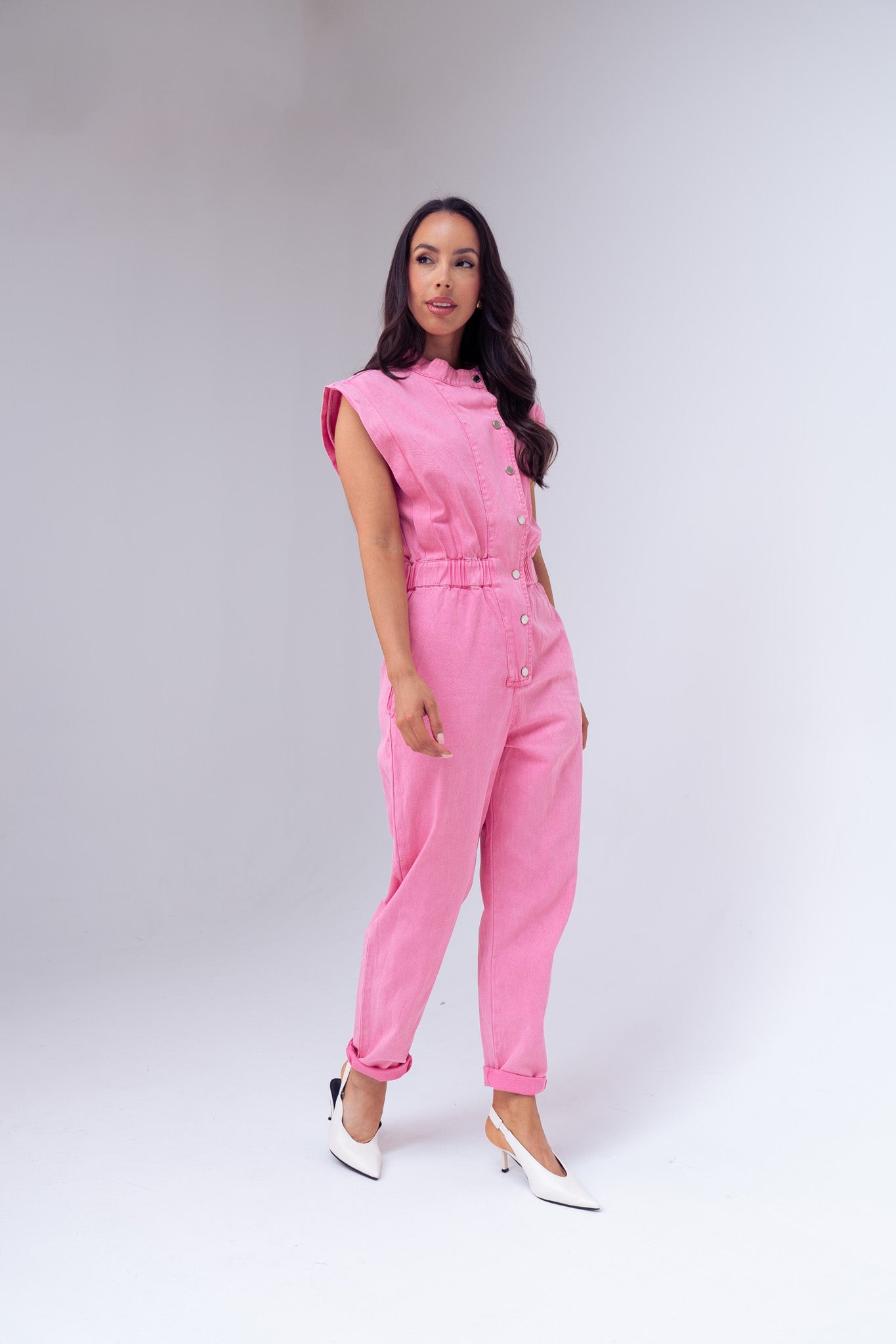 Cora Sleeveless Jumpsuit In Pink