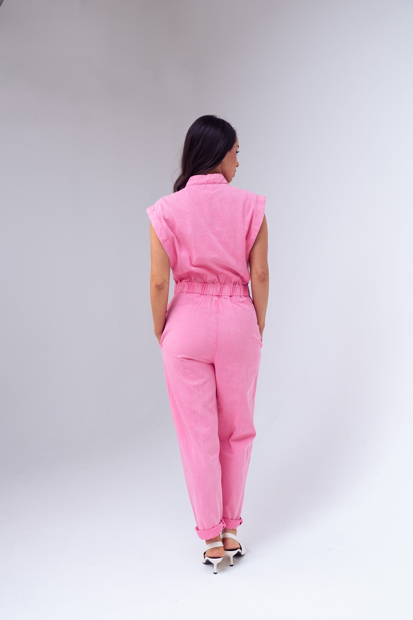 Cora Sleeveless Jumpsuit In Pink