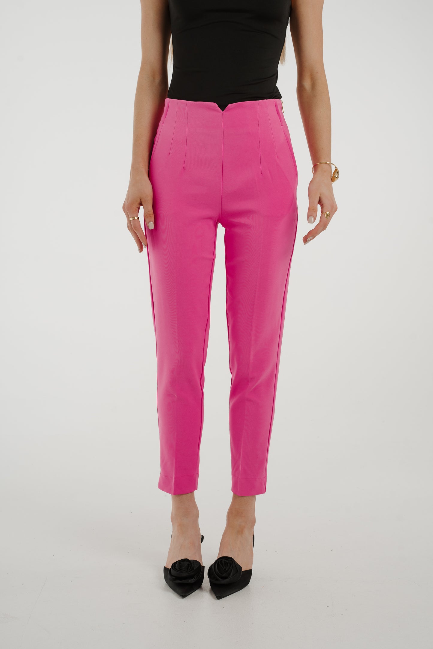 Freya Fitted Trouser In Fuchsia