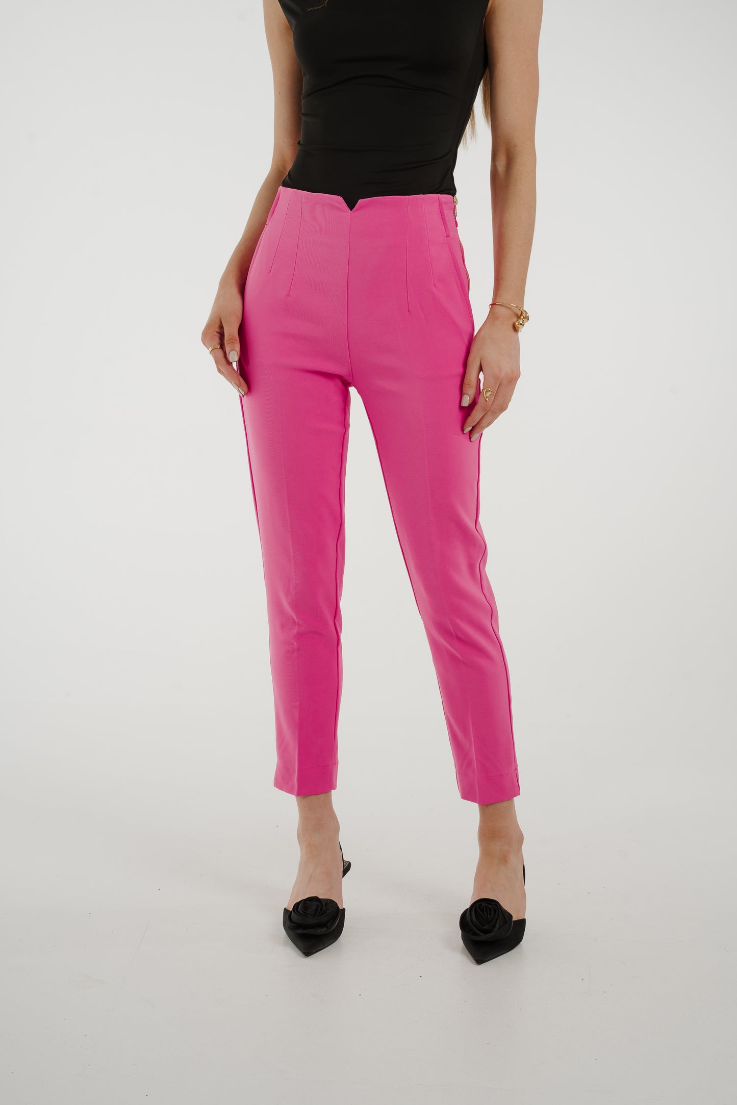 Freya Fitted Trouser In Fuchsia