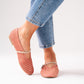 Faith Woven Flats In Red