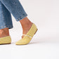 Faith Woven Flats In Yellow