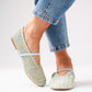 Faith Woven Flats In Blue