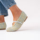Faith Woven Flats In Blue
