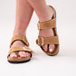 Faith Studded Detail Slider In Taupe