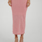 Elsa Textured Midi Skirt In Pink