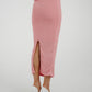 Elsa Textured Midi Skirt In Pink