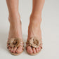 Sadie Flower Detail Mule In Beige