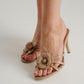 Sadie Flower Detail Mule In Beige