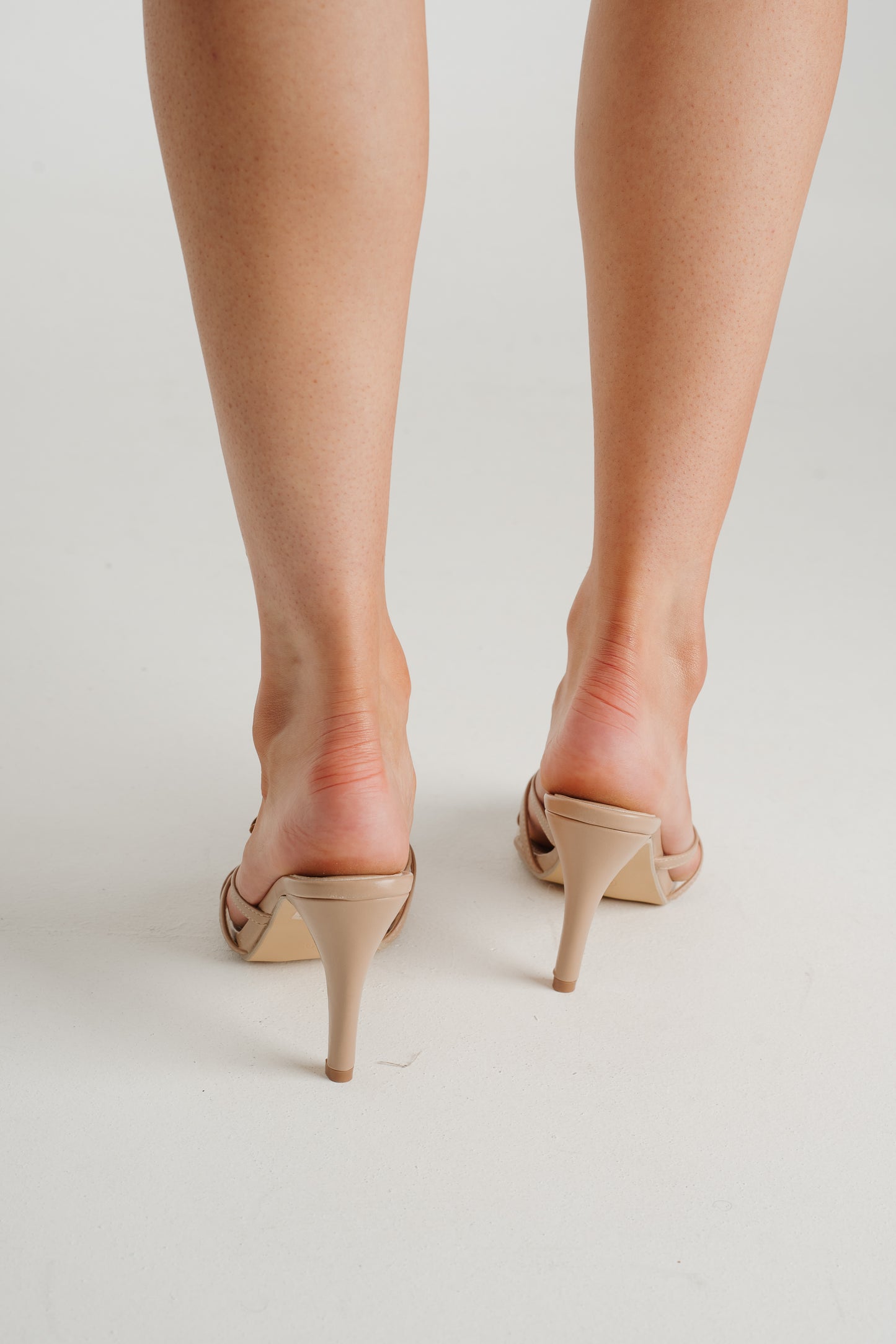 Sadie Flower Detail Mule In Beige