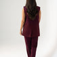 Love Laura Fitted Trousers In Burgundy