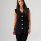 Love Laura Longline Waistcoat In Black