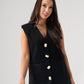 Love Laura Longline Waistcoat In Black