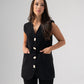 Love Laura Longline Waistcoat In Black
