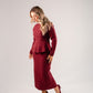 Love Laura Knit Midi Skirt In Burgundy
