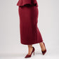 Love Laura Knit Midi Skirt In Burgundy