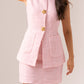 Love Laura Tweed Skirt In Pink