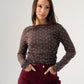 Millie Polka Dot Top In Chocolate