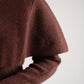 Love Laura Knit Cape With Pearls In Chocolate