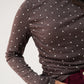 Millie Polka Dot Top In Chocolate