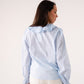 Holly Pleat & Ruffle Blouse In Blue
