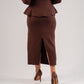Love Laura Knit Midi Skirt In Chocolate