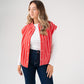 Kiera Stripe Waistcoat In Red