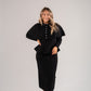 Love Laura Knit Cape With Pearls In Black