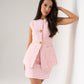 Love Laura Tweed Skirt In Pink