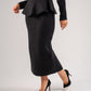 Love Laura Knit Midi Skirt In Black
