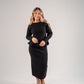 Love Laura Knit Midi Skirt In Black