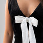 Love Laura Cream Bow Velvet Dress In Black