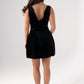 Love Laura Red Bow Velvet Dress In Black