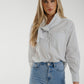 Lily Bow Neck Blouse In White