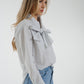 Lily Bow Neck Blouse In White