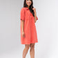 Kendra Denim Shirt Dress In Coral