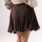 Kendra Pleated Skirt In Coffee