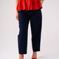 Love Laura Cigarette Trousers In Navy