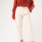 Love Laura Cigarette Trousers In Neutral