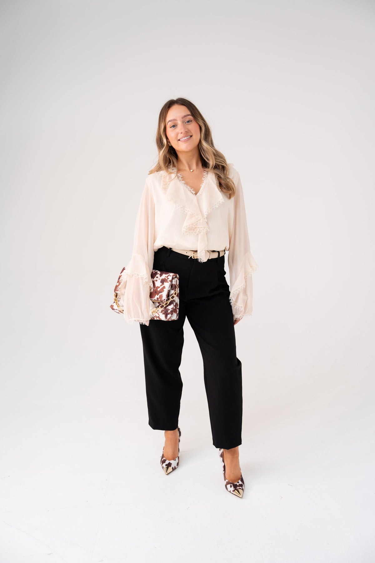 Love Laura Cigarette Trousers In Black