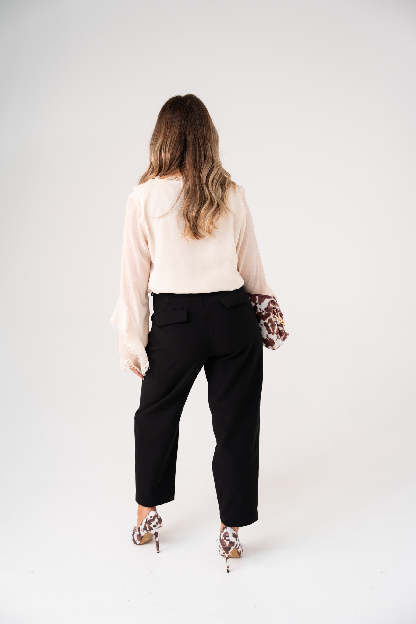 Love Laura Cigarette Trousers In Black