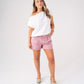 Kiera Belted Shorts In Pink
