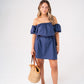 Millie Bardot Dress In Navy