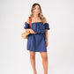 Millie Bardot Dress In Navy